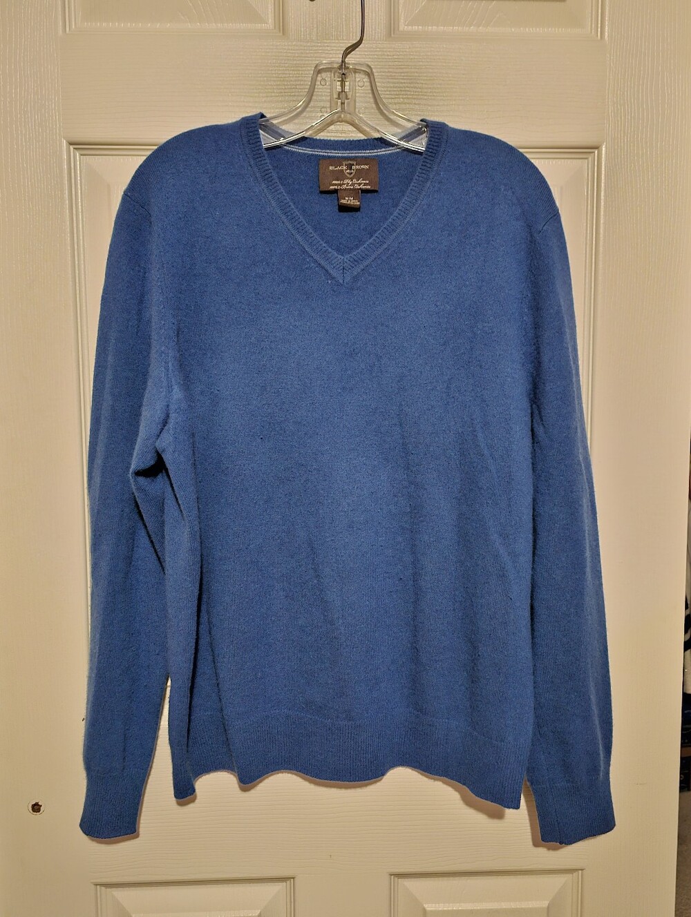 Royal Blue Cashmere V-Neck Sweater Sz M